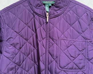 Ralph Lauren Purple Puffer Vest - Size 1X