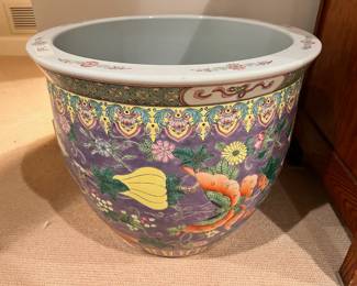 Chinese Jardiniere Koi Fish Bowl Planter
