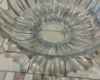 Swedish Glass Pedestal Bowl