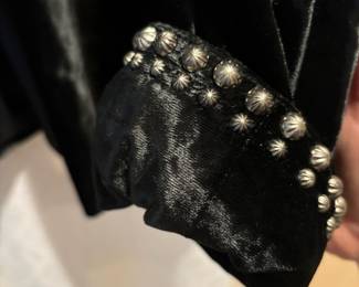 Double D Ranch Wear Velvet Embellished Open Front Cardigan - Size Large