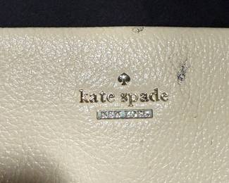 Kate Spade Cream Leather Shoulder Bag with Double Chain Strap