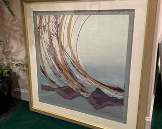 Framed & Matted Mixed Media Artwork "Eastern Dream" by Butler