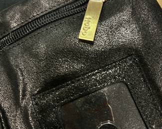 Hobo Black Wallet with Brass Tone Clasp