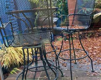 Black Iron Bistro Set
