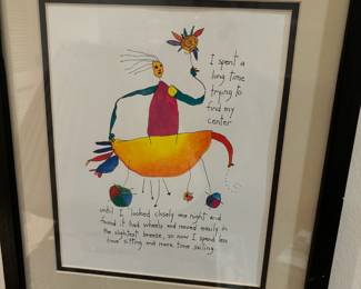 Framed & Matted Print "Leaving Pieces" by Brian Andreas 
