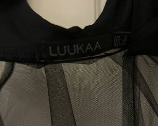 Luukaa Black Sheer Mesh Dress - Size 10