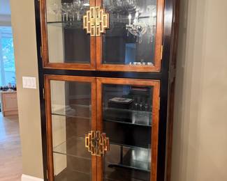 Century Furniture Chin Hua Burl Wood China Display Cabinet