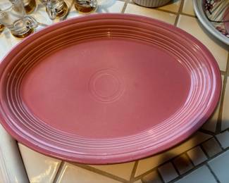 Fiesta Ware Large Pink Oval Platter