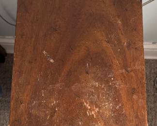 Small Campaign Style Three-Drawer Side Table with Brass Corner Detail and Pulls. Measures 12" W x 16" D x 22" H. Photo 2 of 2. 