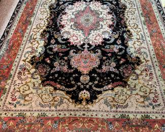 Vintage Silk Tabriz Rug. Measures 10' 2" x 6' 7". Photo 1 of 6. 