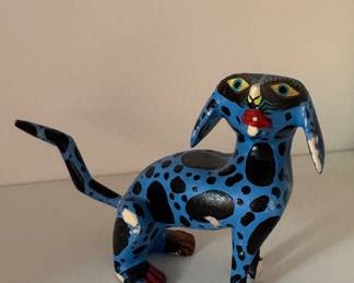 Small Carved Wood Dog Figurine. Photo 1 of 2. 