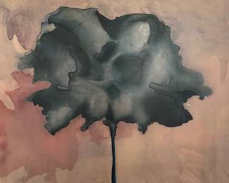 "Speaking Softly, Mixed Media on Canvas, Signed on Back By Artist Jeff Sippel. Measures 46" W x 54" H. 