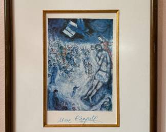 Print Signed by Marc Chagall. Measures 6.25" x 9". Photo 1 of 2. 
