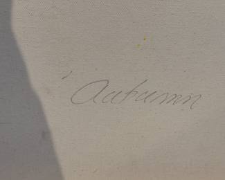 "Autumn," Mixed Media on Canvas, Signed on Back By Artist Jeff Sippel. Measures 46" W x 54" H. Photo 2 of 3. 