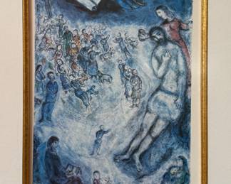 Print Signed by Marc Chagall. Measures 6.25" x 9".  Photo 2 of 2. 