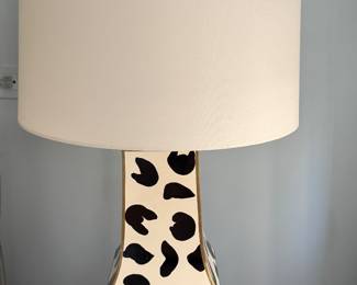 Hand Painted World's Away Pagoda Table Lamp In Cow Motif. Photo 1 of 2. 