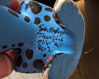 Small Carved Wood Dog Figurine. Photo 2 of 2. 