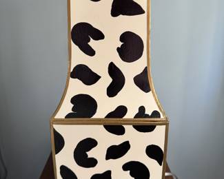 Hand Painted World's Away Pagoda Table Lamp In Cow Motif. Photo 2 of 2. 