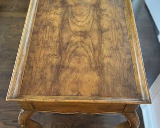 Baker Furniture French Provincial Walnut Side Table with Cabriole Legs and Hidden Drawer. Measures 28" W x 20" D x 24" H. Photo 2 of 4. 