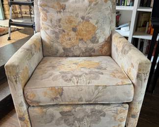 Pottery Barn Floral Upholstered Recliner. Measures 30" W x 26" D. Photo 1 of 3. 