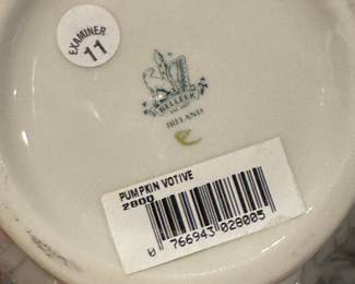 Belleek Halloween Votive. Photo 2 of 2.