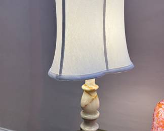 Alabaster Table Lamp. Measures 7" D at Base and 22" H. Photo 1 of 2. 