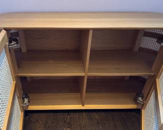 Cane & Oak Sideboard. Measures 58" x 18" x 30' H. Photo 3 of 3. 