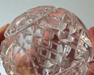 Waterford Crystal Baseball and Chicago Cubs Championship Engraved Baseball. Photo 3 of 3.