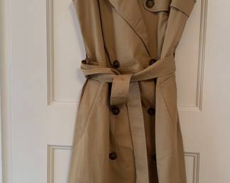 Khahki Ralph Lauren Belted Sleeveless Shirt Dress. 