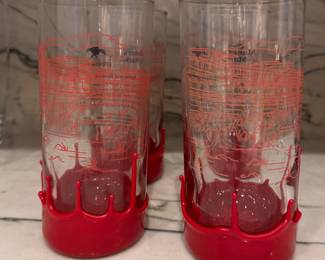 Set of 4 Maker's Mark Whiskey Red Wax Dipped Highball Keeneland Breeze Souvenir Glasses. Photo 1 of 2. 