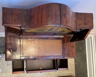 Antique Chinese Chippendale Scholar's Leather Top Writing Desk. Measures 30" W x 16" D x 36" H. Photo 4 of 6. 