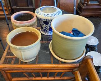 planters all terra cotta or porcelain no plastic