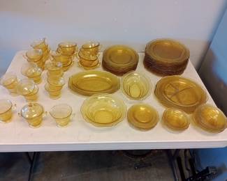 Yellow depression glass
