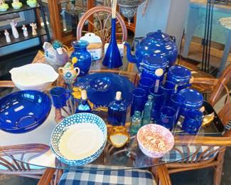 Blue dishes and more