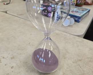 hand blown hour glass
