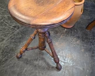 vintage piano stool