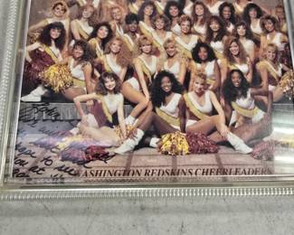 autographed redskin cheerleader photo