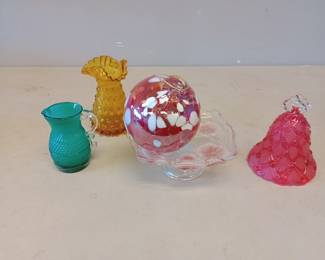 misc art glass fenton etc