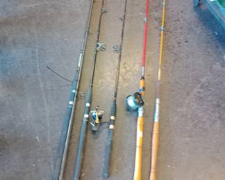 fishing rods and reels