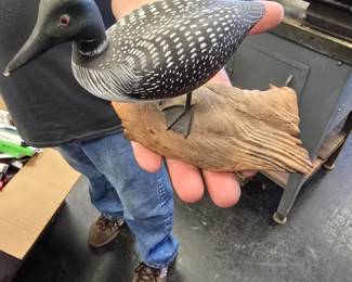 C Waterfield and son VA BEACH hand carved signed shorebird