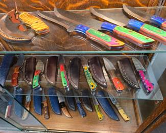 Damascus style hand made knives