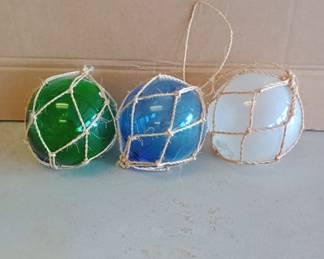 hand blown Japanese fishing floats