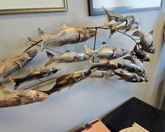 signed 3d wall fish scene