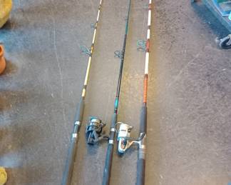 fishing rods and reels