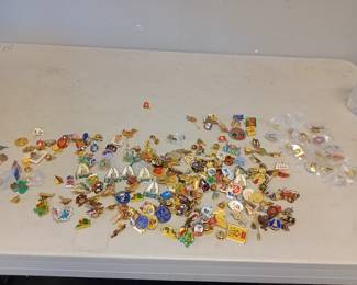 large collection of masonic and Shriner pins