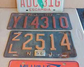 vintage license plates