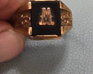 masonic 10k mens ring