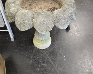 concrete bird bath