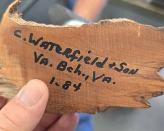 C Waterfield and son VA BEACH hand carved signed shorebird