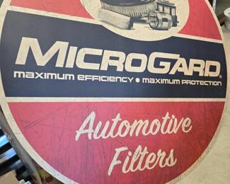 vintage advertising sign large round